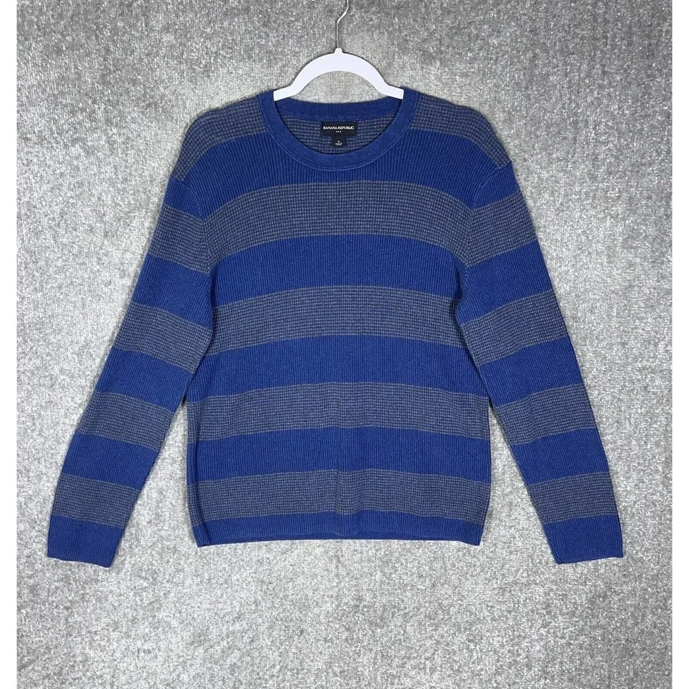Banana‎ Republic Long Sleeve Ribbed Crew Neck Knit Sweater Mens Size Medium